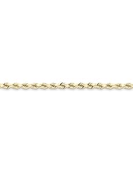 10k Yellow Gold 9in 4mm Handmade D/C Rope Chain. Metal Wt- 9.47g