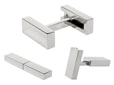 Six Degrees London Engineered Folf Flat Cufflinks - Choice of Rounded or Rectangular