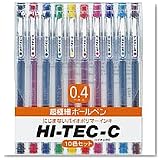 パイロット ゲルインクボールペン ハイテックC 10色セット ボール径0.4mm LH-200C4-10C