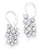 Baroni Grey Pearl Cluster Dangle Earrings