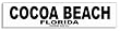 Cocoa Beach Florida Aluminum Sign in White