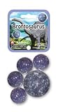 Mega Marbles - BRONTOSAURUS Marbles Net (1 Shooter Marble, 24 Player Marbles & 2 Display Rings)