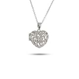 Vintage Filigree CZ and Sterling Silver Heart Locket