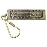 譜面 アンティークブラス キーホルダー Music Staff (Antique Brass) Keychainの画像
