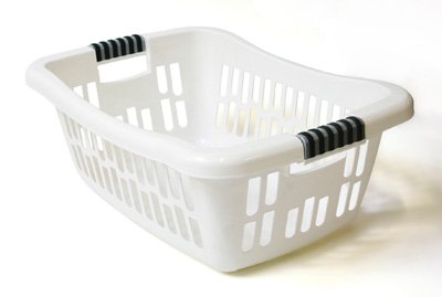 Hergestellt für DEMA Wäschekorb mit Softgriff 64x44 cm weiss