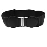 Allegra K Metal Interlocking Buckle Black Stretchy Cinch Belt for Lady | Review & Best Price