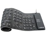 LogiLink Tastatur Flexibel Wasserfest USB + PS/2 schwarz - 