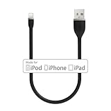 Satechi® フレキシブル Lightning USB ケーブル Apple MFI認証 (25cm, ブラック)