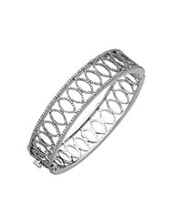 Diamond Bangle Bracelet 14K White 5 1/4 Ct Tw 65487