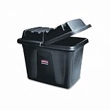RUBBERMAID / RUB461200BLA / Metal Frame Cube Truck, 12 cu ft, Polyethylene, 400lb Capacity, Black / Sold as 1 EA