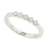 5 Stone Round prong Set Diamond Wedding Band .26cttw