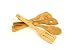 Solid Green 5-piece Bamboo Kitchen Utensil Set