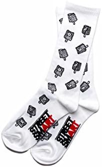 Street Smart NY Fat Cap Men's Socks - White
