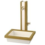 アーバン立水栓 ウッド パインセット プラグ付