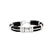 Sterling Silver Leather Bracelet - 7''
