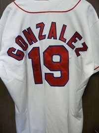 Signed Gonzalez, Juan (Texas Rangers) Authentic Russell Texas Rangers Jersey at Amazon.com