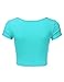 J.TOMSON Women's Short Sleeve Scoop Neck Crop Top