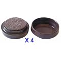 Castor Cups Brown Felt Large (Bulk Pack of 4, equivalent to �0.99 each) (Product Code: 43238 T5198F)