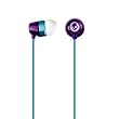 Skullcandy Riot In Ear Mic Headphones - Purple/ White/ Blue