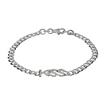 Eve's Addiction Kiss Sterling Silver Children's Bracelet - Clearance Final Sale