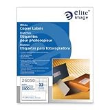 ELITE IMAGE / Copier Shipping Labels, 2x4-1/4, 1000/PK, White / ELI26052 / Sold as 1000 Per Pack / Mfr Part # 26052