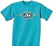 Three 3 Stooges LOGO IN STRIPE Sapphire Color Adult T-shirt Tee Shirt
