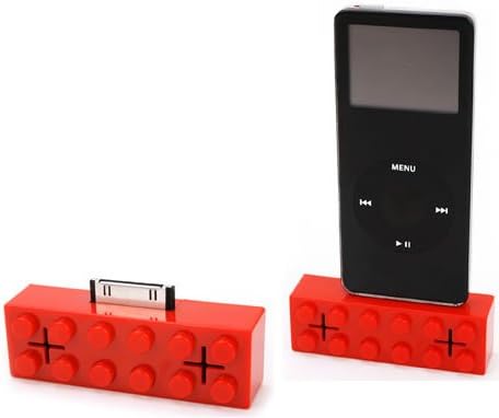 iPod / iPhone Building Block Portable Speaker - Red
