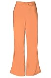 Cherokee Workwear Scrubs 4101 PETITE Low Rise Flare Leg Scrub Pant (Orange Sorbet, 2XL-Petite)