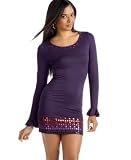 Baby Phat Long-Sleeve Dress with Beaded Trim
