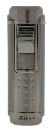 JetLine Magna Quad Torch Red Flame Lighter (Gun Metal)