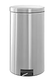 Brabantia Twin Pedal Bin with 2 Plastic Inner Buckets, Brilliant Steel, 20 + 20 Litre