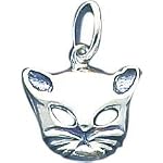 antique finish cat face charm