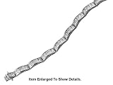 Genuine 925 Sterling Silver and Princess Cut Cubic Zirconia Tennis Bracelet