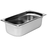 Excellante Third Size 4-Inch Deep 22 Gauge Anti Jam Pans