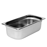 Excellante Third Size 4-Inch Deep 24 Gauge Anti Jam Pans