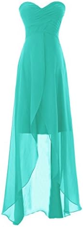 Promshow Women's Sweetheart High Low Chiffon Prom Party Dress Size 6 Tiffany