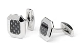 Stainless Steel Cufflinks with Carbon Fiber in a Nice Gift Box (ck16)