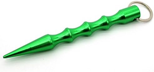 LKHE Alloy Solid Pen Shape Stick Self-defense Keychain (green)