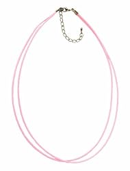 Necklace Cord For Pendants - D25 - Double Strand Coated Cotton ~ Pink