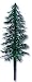 Evergreen Tree - 3 Inch Cake Decorating Pick - set of 6