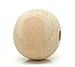 PEPPERLONELY Brand 100PC Natural Color Ball Wood Spacer Beads 14x13mm (9/16 Inchx1/2 Inch)
