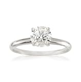 1.00 Carat Diamond Solitaire RSVP Engagement Ring In 14kt White Gold