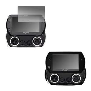 Premium Black Soft Silicone Gel Skin Cover Case + Crystal Clear LCD Screen Protector for Sony PSP Go [Accessory Export Packaging]