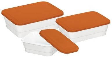 Danico Imperial 3 Piece Silicon Lid Porcelain Food Container Set