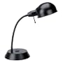 Home and Office Desk Lamp, RJ 11 Phone/Modem Jack, Outlet in Base, Matte Black CEB20208