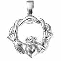 Silver 26x30mm Claddagh pendant