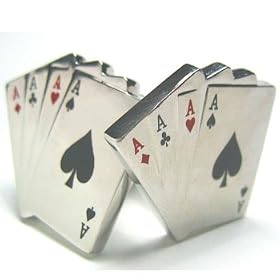 Four Aces Cufflinks : Ace Poker Cufflinks W Gift Box