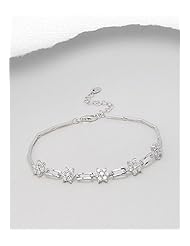 White CZ Bracelet In 92.5 Sterling Silver