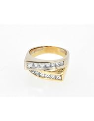 14K Two Tone Gold Diamond Ring