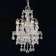 Crystorama 3224-CH-CL-S Imperial 4 Light Mini Chandelier in Chrome Crystal: Swarovski Strass